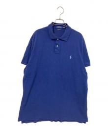 POLO RALPH LAUREN（ポロ・ラルフローレン）の古着「CUSTOM SLIM FIT POLO SHIRT」｜ネイビー