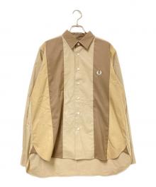 FRED PERRY（フレッドペリー）の古着「PANELLED SHIRT」｜ベージュ