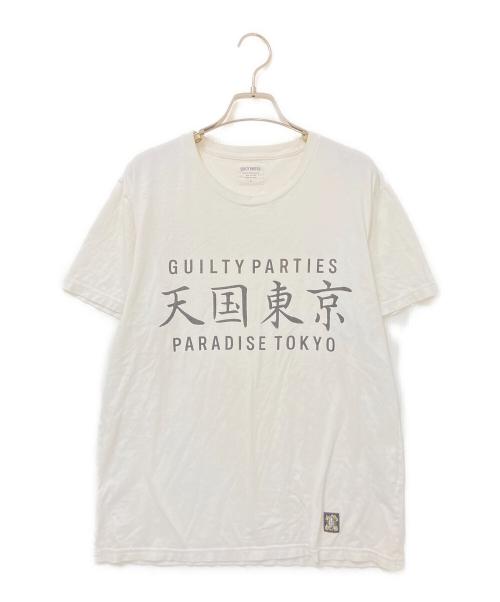 WACKO MARIA（ワコマリア）WACKO MARIA (ワコマリア) 天国東京ロゴTシャツ ホワイト×ブラック サイズ:Lの古着・服飾アイテム