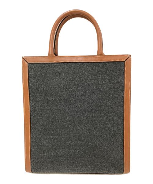 CELINE（セリーヌ）CELINE (セリーヌ) スモールバーティカルカバ グレー×ブラウンの古着・服飾アイテム