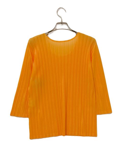 PLEATS PLEASE（プリーツプリーズ）PLEATS PLEASE (プリーツプリーズ) プリーツカットソー オレンジ サイズ:03の古着・服飾アイテム