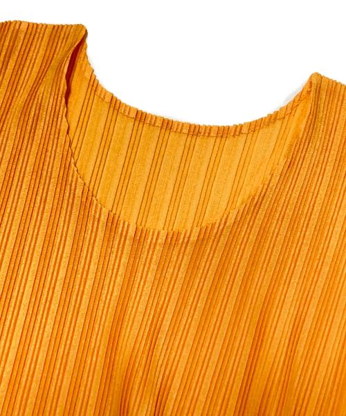 PLEATS PLEASE（プリーツプリーズ）PLEATS PLEASE (プリーツプリーズ) プリーツカットソー オレンジ サイズ:03の古着・服飾アイテム