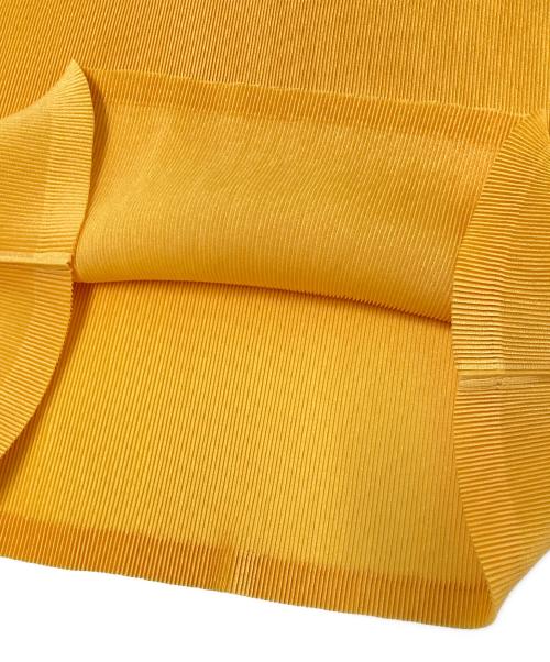 PLEATS PLEASE（プリーツプリーズ）PLEATS PLEASE (プリーツプリーズ) フレンチスリーブプリーツカットソー オレンジ サイズ:03の古着・服飾アイテム