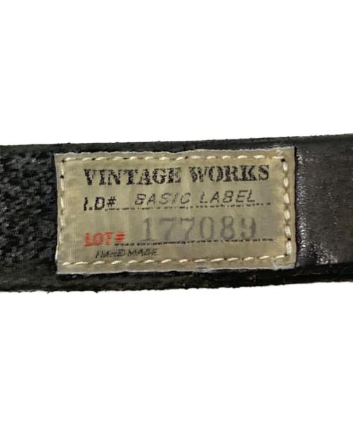 VINTAGE WORKS（ヴィンテージワークス）VINTAGE WORKS (ヴィンテージワークス) レザーベルト ブラック サイズ:下記参照の古着・服飾アイテム