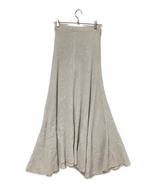 Whim Gazette（ウィムガゼット）Whim Gazette (ウィムガゼット) ワッフルフレアスカート グレー サイズ:FREEの古着・服飾アイテム
