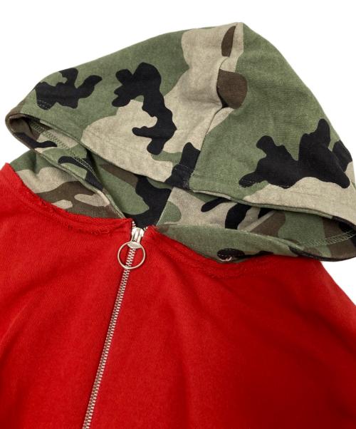 scuffers（スカッファー）scuffers (スカッファー) ジップパーカー レッド×グリーン サイズ:S 未使用品の古着・服飾アイテム