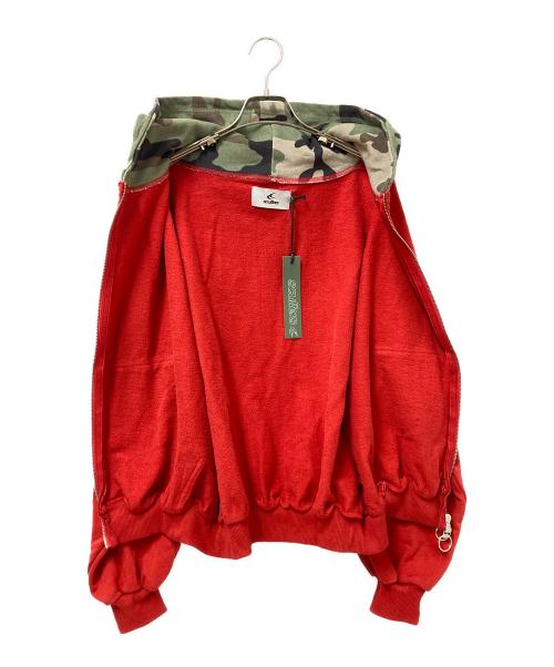 scuffers（スカッファー）scuffers (スカッファー) ジップパーカー レッド×グリーン サイズ:S 未使用品の古着・服飾アイテム