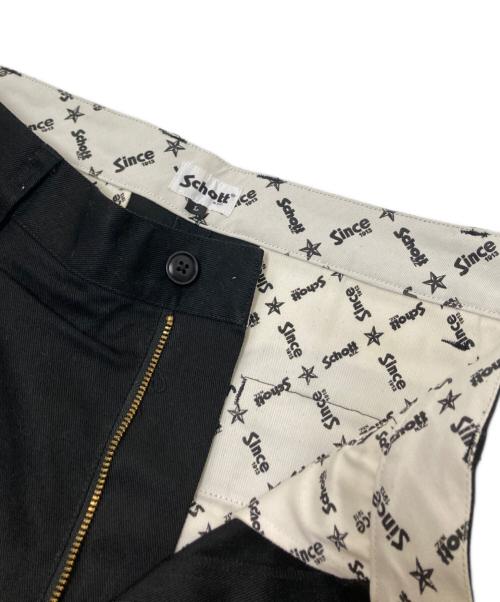Schott（ショット）Schott (ショット) 2タックワイドパンツ ブラック サイズ:Lの古着・服飾アイテム