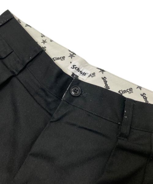Schott（ショット）Schott (ショット) 2タックワイドパンツ ブラック サイズ:Lの古着・服飾アイテム