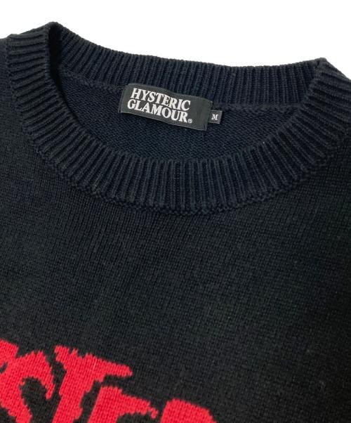Hysteric Glamour（ヒステリックグラマー）Hysteric Glamour (ヒステリックグラマー) ヒスガールプリントニット ブラック サイズ:Mの古着・服飾アイテム