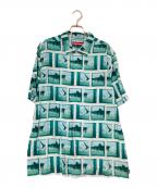 SUPREMEシュプリーム）の古着「Damien Hirst S/S shirt」｜ホワイト×グリーン