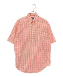 POLO JEANS（ポロジーンズ）の古着「ボタンダウン半袖チェックシャツ」｜レッド×ホワイト