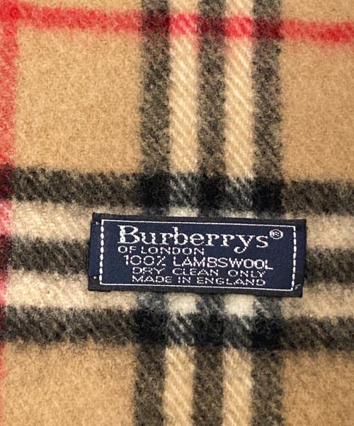 Burberry's（バーバリーズ）Burberry's (バーバリーズ) ラムウールノバチェックマフラー ベージュ×ブラック サイズ:下記参照の古着・服飾アイテム