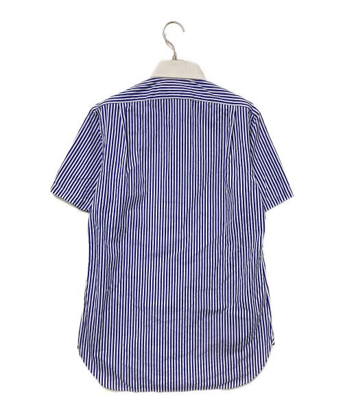 POLO RALPH LAUREN（ポロ・ラルフローレン）POLO RALPH LAUREN (ポロ・ラルフローレン) 半袖ストライプシャツ ブルー×ホワイト サイズ:14 1/2-32の古着・服飾アイテム
