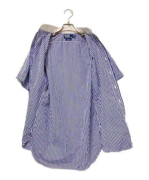 POLO RALPH LAUREN（ポロ・ラルフローレン）POLO RALPH LAUREN (ポロ・ラルフローレン) 半袖ストライプシャツ ブルー×ホワイト サイズ:14 1/2-32の古着・服飾アイテム