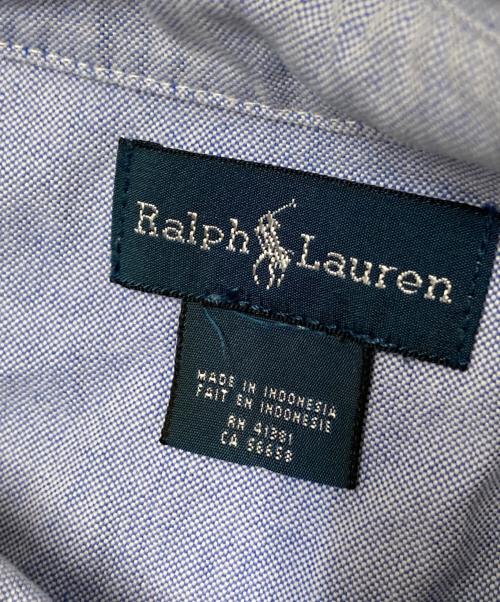 POLO RALPH LAUREN（ポロ・ラルフローレン）POLO RALPH LAUREN (ポロ・ラルフローレン) 半袖ボタンダウンシャツ ブルー サイズ:下記参照の古着・服飾アイテム