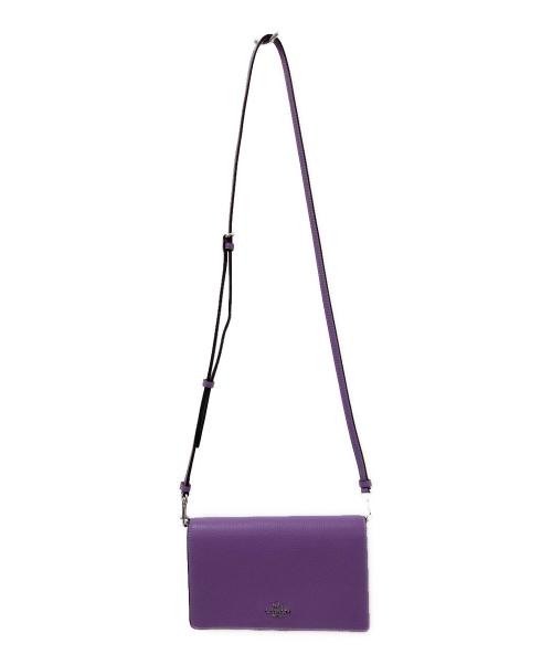 COACH（コーチ）COACH (コーチ) ショルダーウォレット パープルの古着・服飾アイテム