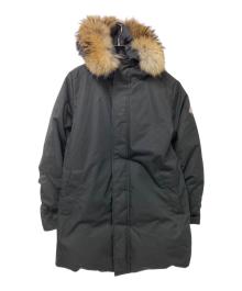 Pyrenex（ピレネックス）の古着「フーデッドダウンジャケット」｜ブラック