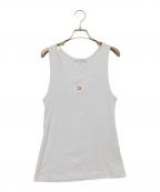 maison kitsuneメゾンキツネ）の古着「Cotton tank top」｜ホワイト