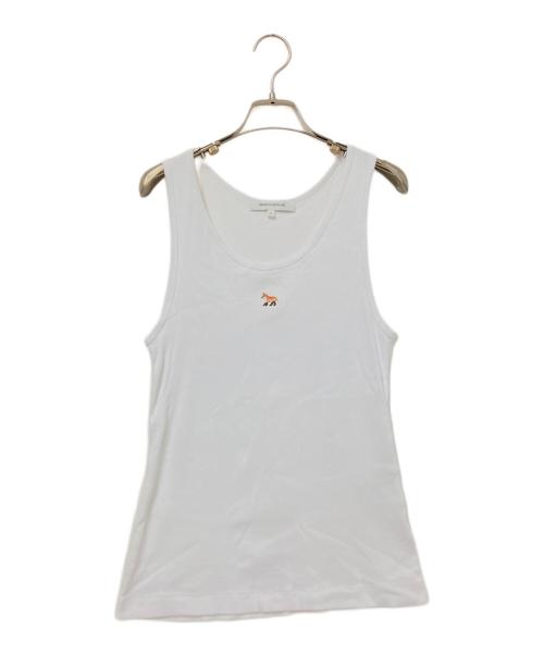 maison kitsune（メゾンキツネ）maison kitsune (メゾンキツネ) Cotton tank top ホワイト サイズ:Sの古着・服飾アイテム