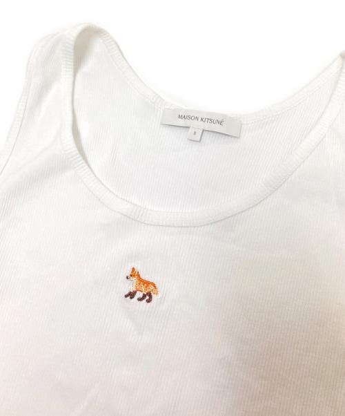 maison kitsune（メゾンキツネ）maison kitsune (メゾンキツネ) Cotton tank top ホワイト サイズ:Sの古着・服飾アイテム