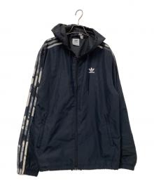 adidas（アディダス）の古着「カモスリーブウインドブレーカー」｜ブラック