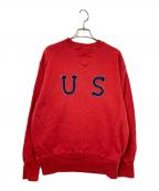 WAREHOUSE×BEAMS PLUSウエアハウス×ビームスプラス）の古着「別注 両V スウェット」｜レッド