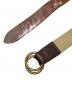 BEAMS PLUS (ビームスプラス) ARTS & CRAFTS / AGING W RING COMBI BELT ブラウン×ベージュ：5000円
