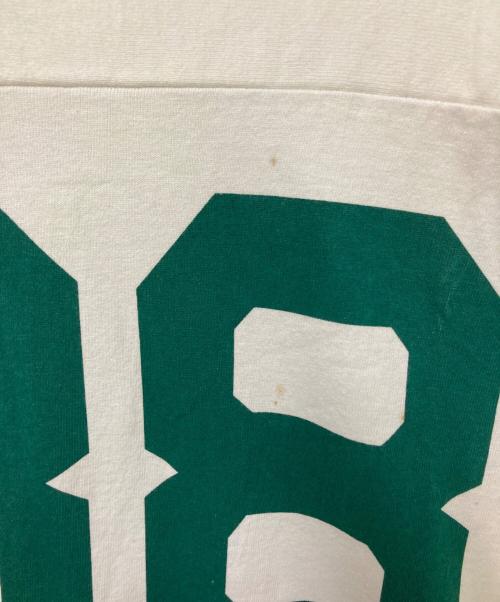 Champion（チャンピオン）Champion (チャンピオン) ヘビーウェイト三段プリントカットソー ホワイト×グリーン サイズ:XLの古着・服飾アイテム