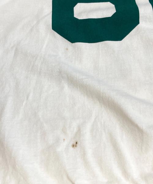 Champion（チャンピオン）Champion (チャンピオン) ヘビーウェイト三段プリントカットソー ホワイト×グリーン サイズ:XLの古着・服飾アイテム