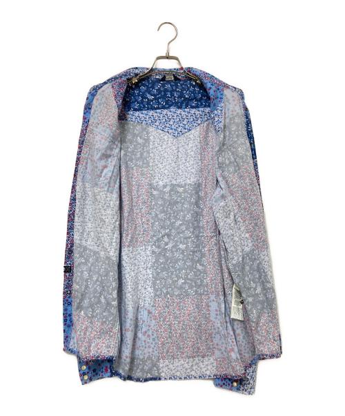 DIESEL（ディーゼル）DIESEL (ディーゼル) 総柄レーヨン混シャツ ネイビー×レッド サイズ:Lの古着・服飾アイテム