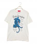 CREAM SODAクリームソーダ）の古着「パンサープリントTシャツ」｜ホワイト×ブルー