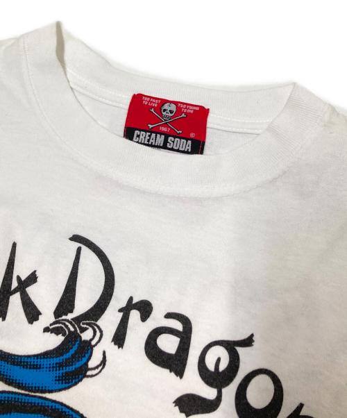 CREAM SODA（クリームソーダ）CREAM SODA (クリームソーダ) パンサープリントTシャツ ホワイト×ブルー サイズ:Sの古着・服飾アイテム