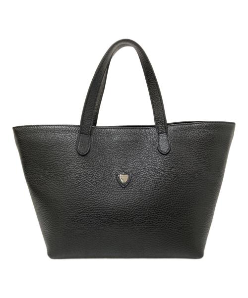 CHAMBORD SELLIER（シャンボール セリエ）CHAMBORD SELLIER (シャンボール セリエ) シュリンクレザートートバッグ ブラックの古着・服飾アイテム
