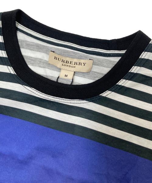 BURBERRY LONDON（バーバリーロンドン）BURBERRY LONDON (バーバリーロンドン) ボーダーTシャツ ネイビー×ホワイト サイズ:Mの古着・服飾アイテム
