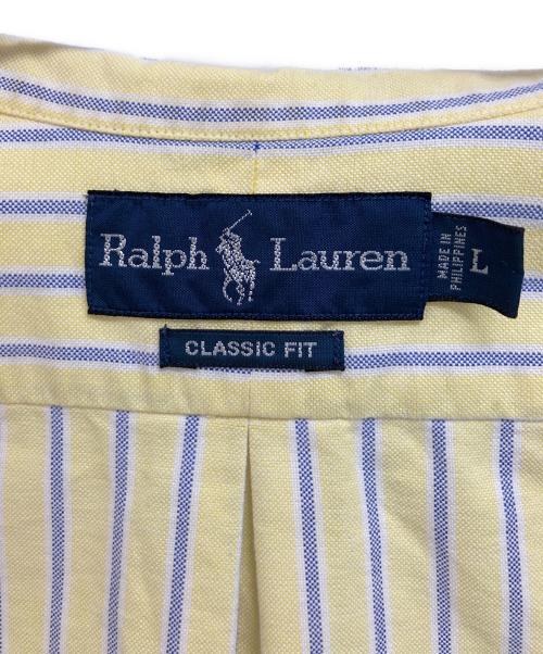 RALPH LAUREN（ラルフローレン）RALPH LAUREN (ラルフローレン) ストライプシャツ イエロー×ブルー サイズ:Lの古着・服飾アイテム