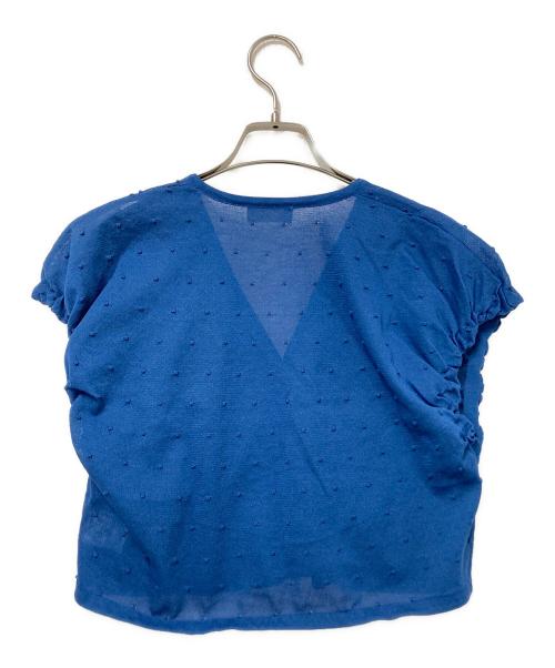BALLSEY（ボールジィ）BALLSEY (ボールジィ) シアードット キャップスリーブカーディガン ブルー サイズ:Sの古着・服飾アイテム
