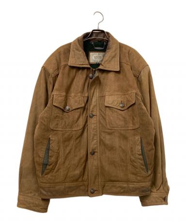 中古・古着通販】LEVI'S (リーバイス) レザーブルゾン ベージュ サイズ
