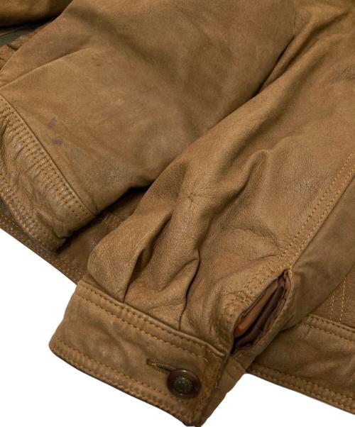 LEVI'S（リーバイス）LEVI'S (リーバイス) レザーブルゾン ベージュ サイズ:Lの古着・服飾アイテム