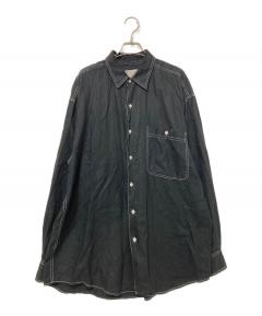 中古・古着通販】goouch (グーチ) 80s 総柄シルクシャツ ブルー サイズ