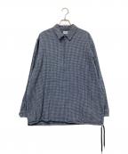 STEVEN ALANスティーブンアラン）の古着「GRAPH CHECK ZIP PULL OVER SHIRT」｜ブラック×ホワイト