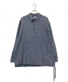 STEVEN ALAN（スティーブンアラン）の古着「GRAPH CHECK ZIP PULL OVER SHIRT」｜ブラック×ホワイト