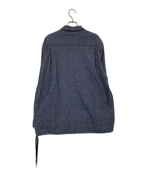 STEVEN ALAN（スティーブンアラン）STEVEN ALAN (スティーブンアラン) GRAPH CHECK ZIP PULL OVER SHIRT ブラック×ホワイト サイズ:Mの古着・服飾アイテム