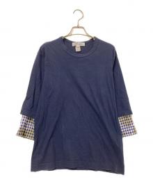 COMME des GARCONS SHIRT（コムデギャルソンシャツ）の古着「切替カットソー」｜ネイビー