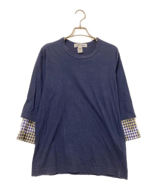 COMME des GARCONS SHIRT（コムデギャルソンシャツ）COMME des GARCONS SHIRT (コムデギャルソンシャツ) 切替カットソー ネイビー サイズ:Sの古着・服飾アイテム