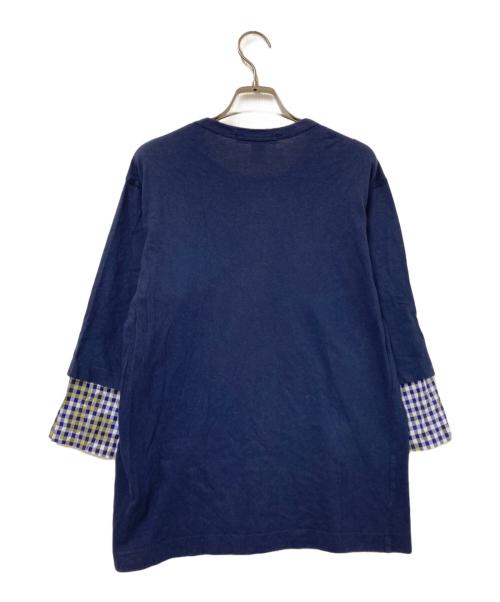 COMME des GARCONS SHIRT（コムデギャルソンシャツ）COMME des GARCONS SHIRT (コムデギャルソンシャツ) 切替カットソー ネイビー サイズ:Sの古着・服飾アイテム