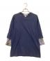 COMME des GARCONS SHIRT（コムデギャルソンシャツ）の古着「切替カットソー」｜ネイビー