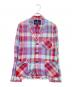 PENDLETON（ペンドルトン）の古着「チェック柄テーラードジャケット」｜ブルー×レッド