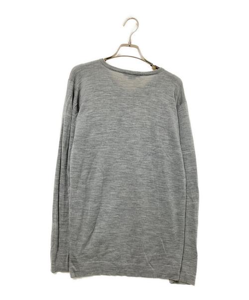 JOHN SMEDLEY（ジョンスメドレー）JOHN SMEDLEY (ジョンスメドレー) ウールVネックニット グレー サイズ:Sの古着・服飾アイテム
