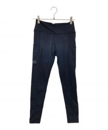 BORDERS at BALCONY（ボーダーズアットバルコニー）の古着「active day today X FRONT FULL LEGGINS」｜ブラック